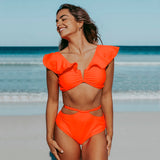 Ruffles Bandage Bikini Set