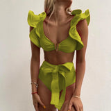 Ruffles Bandage Bikini Set