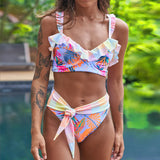 Ruffles Bandage Bikini Set