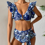 Ruffles Bandage Bikini Set