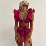 Ruffles Bandage Bikini Set