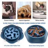 SLOW FEEDER BONE DESIGN PET BOWL