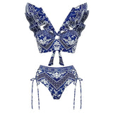 Ruffles Bandage Bikini Set
